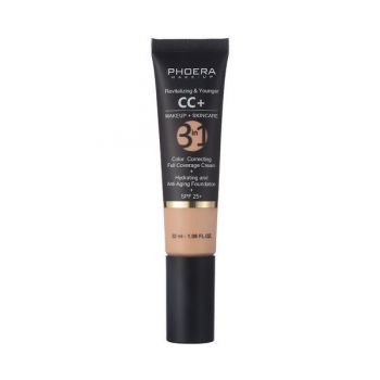 Crema coloranta CC+ 3 in 1 cu acid hialuronic - Phoera Cream Foundation 32 ml Bej