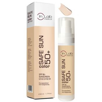 Crema hidratanta cu protectie solara SPF50 Safesun Color Inlab Medical, INLABMED002, 50 ml