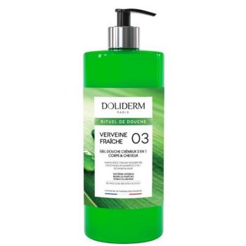 Gel de Dus si Sampon Cremos 2in1 cu Cremos cu Extract de Verbena - Doliderm Verveine Fraiche 03 Gel Douche Cremeux 2en1, 1000 ml