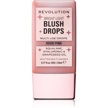 Makeup Revolution Bright Light Blush Drops fard de obraz lichid