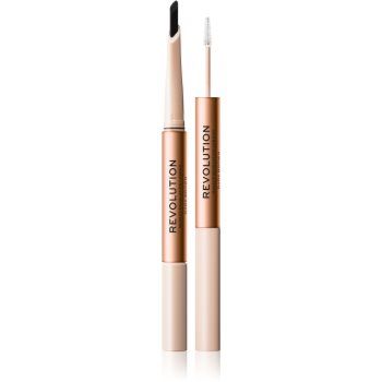 Makeup Revolution Fluffy Brow Filter Duo creion dermatograf cu două capete pentru sprâncene pentru fixare și formă