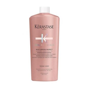 Sampon Hidratant pentru Par Vopsit Fin si Mediu - Kerastase Chroma Absolu Bain Chroma Respect Amino Acid + Centella Asiatica Shampoing Hydratant Protecteur, 1000 ml