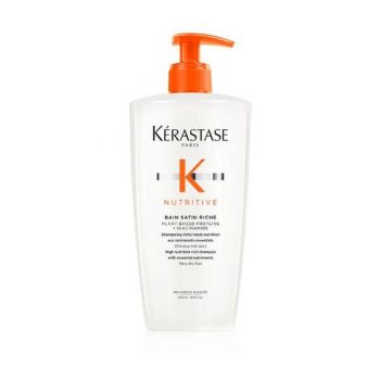 Sampon Nutritiv pentru Par Uscat - Kerastase Paris Nutritive Bain Satin Riche, 500 ml