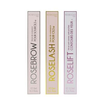 Set Cadou Trio Sprancene, Gene, Contur Ochi - Rosebrow, Roselash, Roselift, 3*3ml, Rosegold Paris