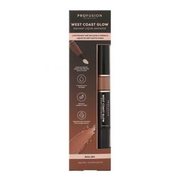 Bronzer Lichid Radiant - Profusion Cosmetics West Coast Glow Radiant Liquid Bronzer, nuanta Malibu, 2 ml