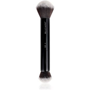 Brushworks Double Ended perie mică pentru aplicarea produselor lichide, cremoase sau pudră