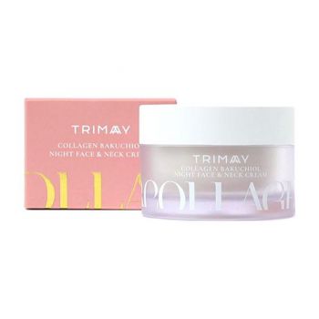 Crema Anti-Aging de Noapte pentru Fata si Gat - Trimay Collagen Bakuchiol, 50 ml