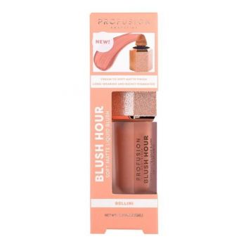 Fard de Obraz Lichid Mat Delicat - Profusion Cosmetics Blush Hour Soft Matte Liquid Blush, nuanta Bellini, 6 ml