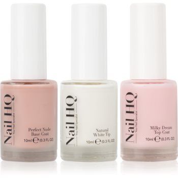 Nail HQ French Manicure Trio Set lac de unghii pentru manichiura frantuzeasca