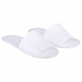 Papuci decupati alb Bournas Medicals Soft Care Open Toe Slippers Non-woven White 1buc