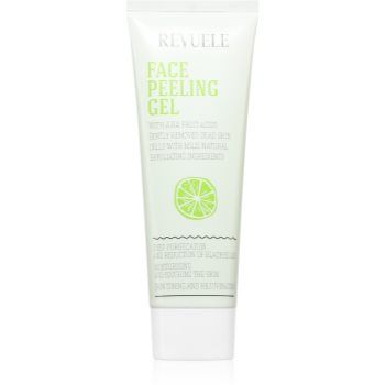 Revuele Face Peeling Gel AHA Fruit Acids demachiant cu efect de peenling impotriva punctelor negre