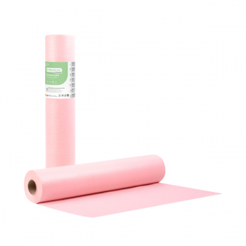 Rola hartie pat 2 straturi roz Bournas Medicals Soft Care Premium Examination roll Pink 68x50m 1buc