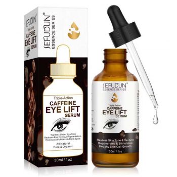 Ser Tratament Premium pentru Ochi cu Cafeina, Anti Cearcane si Pete Intunecate, Efect de Lifting, Sefudun, 30 ml