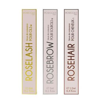 Set Cadou Trio Gene, Sprancene, Par - Roselash, Rosebrow, Rosehair, Rosegold Paris 3ml + 3ml + 12ml