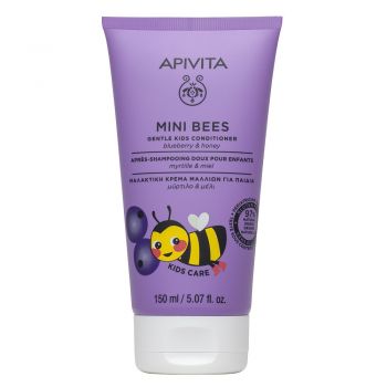 Balsam de par cu afine si miere pentru copii Mini Bees Apivita, 150 ml (Gramaj: 150 ml)