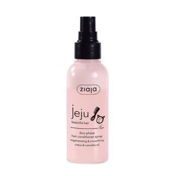 Balsam Duofazic pentru Par - Ziaja Jeju Pink Young Skin Duo-phase Hair Conditioner Spray, 125 ml