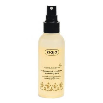 Balsam Spray Duo-Fazic fara Clatire pentru Netezire - Ziaja Argan and Tsubaki Oils Duophase Hair Conditioner Smoothing Spray, 125 ml