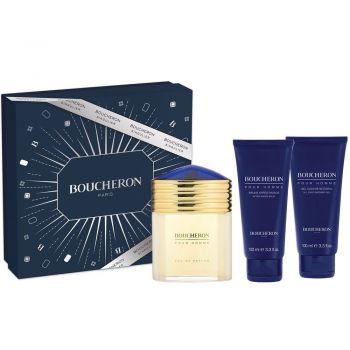 Boucheron Pour Homme, Apa de Parfum, 100 ml + After Shave Balm 100, ml + Gel de dus, 100 ml