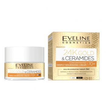 Crema de fata concentrata Eveline Cosmetics 24K Gold&Ceramides 70+