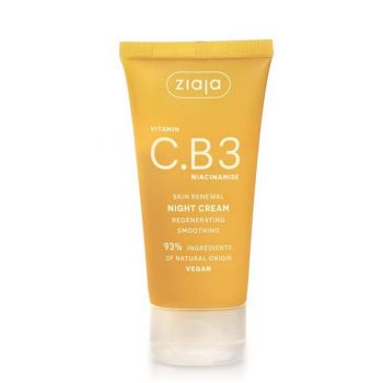 Crema de Noapte - Ziaja Vitamin C. B3 Niacinamide Skin Renewal Night Cream, 50 ml