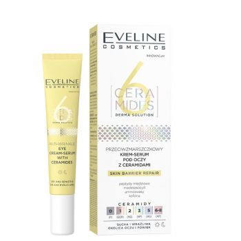 Crema-ser antirid pentru ochi Eveline Cosmetics 6 Ceramide, 20 ml