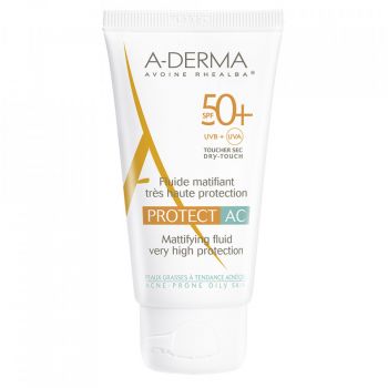 Fluid matifiant SPF 50+ Protect AC Laboratoires A- Derma (Concentratie: Fluid Normalizant, Gramaj: 40 ml)