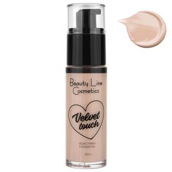 Fond de Ten Lichid - Cream Team Velvet Touch Finish Foundation Beauty Line Cosmetics, nuanta BL44 019  Nr. 09 Ivory, 30 ml