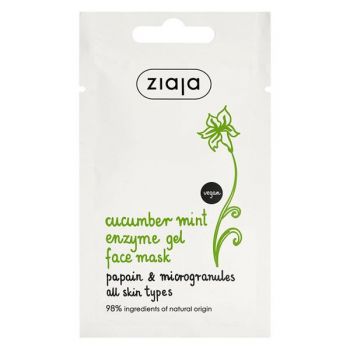 Masca Gel pentru Fata cu Extract de Castravete - Ziaja Cucumber Mint Enzyme Gel Face Mask, 7 ml