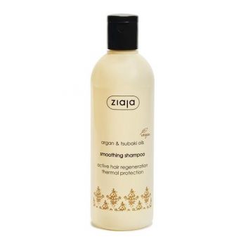 Sampon pentru Par Uscat si Deteriorat - Ziaja Argan and Tsubaki Oils Smoothing Shampoo, 300 ml