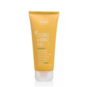 Sampon pentru Toate Tipurile de Par - Ziaja Coconut & Orange Vibes Shampoo Moisturising & Refreshing, 200 ml