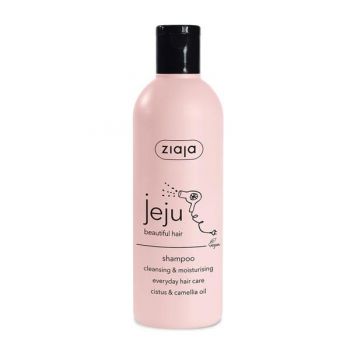 Sampon pentru Utilizare Zilnica - Ziaja Jeju Pink Young Skin Cleansing & Moisturising Shampoo, 300 ml