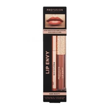 Set Luciu de Buze Ultra Neted si Lucios & Creion pentru Buze cu Finish Satinat - Profusion Cosmetics Lip Envy Bare Beauty, 1 pachet ieftin