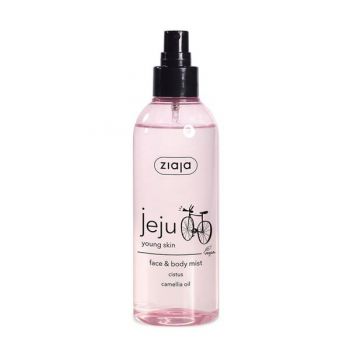 Spray pentru Fata si Corp - Ziaja Jeju Pink Young Skin Face & Body Mist, 200 ml