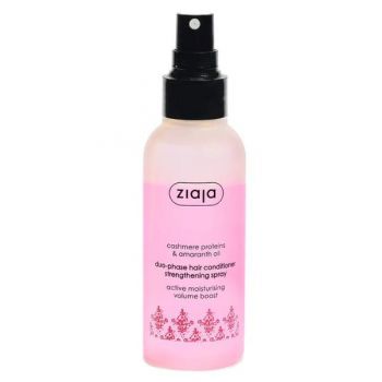 Balsam Spray Duo-Fazic pentru Intarirea Parului - Ziaja Cashmere & Amaranth Oils Duophase Hair Conditioner Strengthening Spray, 125 ml