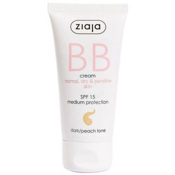 Crema BB pentru Tenul Normal, Uscat si Sensibil - Ziaja BB Cream Normal, Dry & Sensitive Skin, SPF 15, nuanta Dark/ Peach, 50 ml