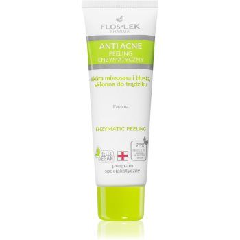 FlosLek Laboratorium Anti Acne peeling enzimatic pentru ten gras și mixt