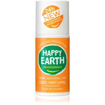 Happy Earth 100% Natural Deodorant Roll-On Rose Petitgrain Deodorant roll-on de firma original