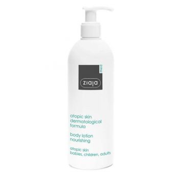 Lotiune Hidratanta de Corp pentru Dermatita Atopica - Ziaja Med Atopic Skin Nourishing Body Lotion, 400 ml