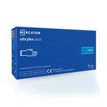 MERCATOR MEDICAL - Manusi profesionale din nitril - ALBASTRU - L