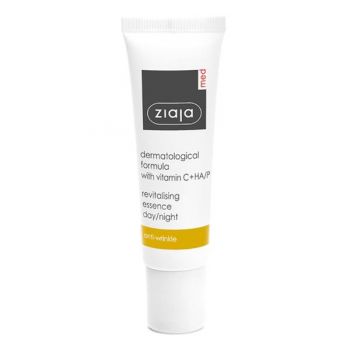 Ser Revitalizant de Zi/Noapte cu Vitamina C si Acid Hialuronic - Ziaja Med Formula With Vitamin C Revitalising Essence For Day/Night, 30 ml