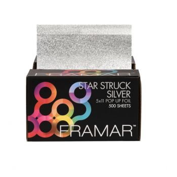 Set 500 Folii Pretaiate Embosate Pentru Suvite Framar Star Struck Silver