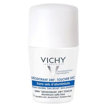 Deodorant roll-on antiperspirant Vichy fara saruri de aluminiu, 24h, 50 ml