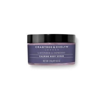 Exfoliant de corp calmant Crabtree & Evelyn, Lavender & Espresso, 220 ml