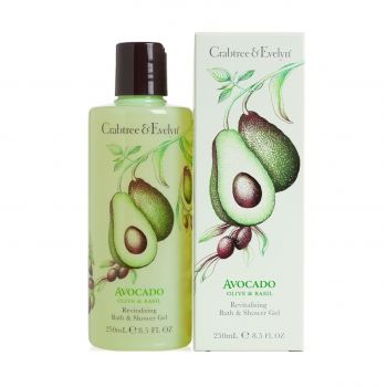 Gel de dus pentru toate tipurile de piele Crabtree & Evelyn, Avocado, Revitalising, Shower, 250 ml