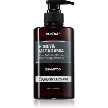 KUNDAL Honey & Macadamia Cherry Blossom sampon natural pentru păr uscat și deteriorat