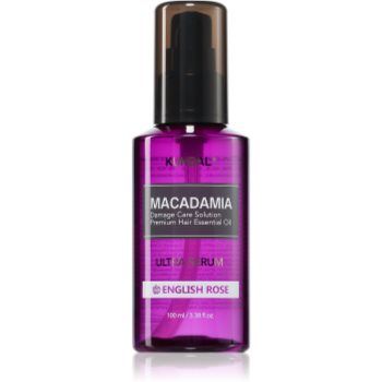 KUNDAL Macadamia Ultra Serum English Rose ser ulei regenerator pentru par deteriorat