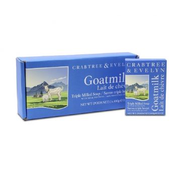 Set 3 sapunuri Crabtree & Evelyn,Goatmilk & Oat, Hydrating, 3 x 85 g