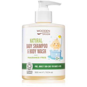 WoodenSpoon Natural Gel de dus si sampon pentru copii fara parfum