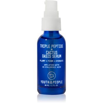 Youth To The People Oasis Triple Peptide + Cactus Serum ser facial pentru față și gât