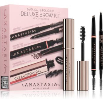 Anastasia Beverly Hills Natural & Polished Deluxe Brow Kit kit pentru sprâncene Taupe culoare